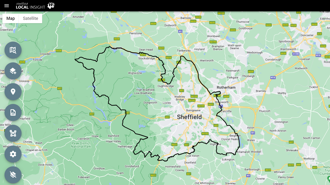 A screenshot of Sheffield Council's Public Site